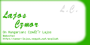 lajos czmor business card